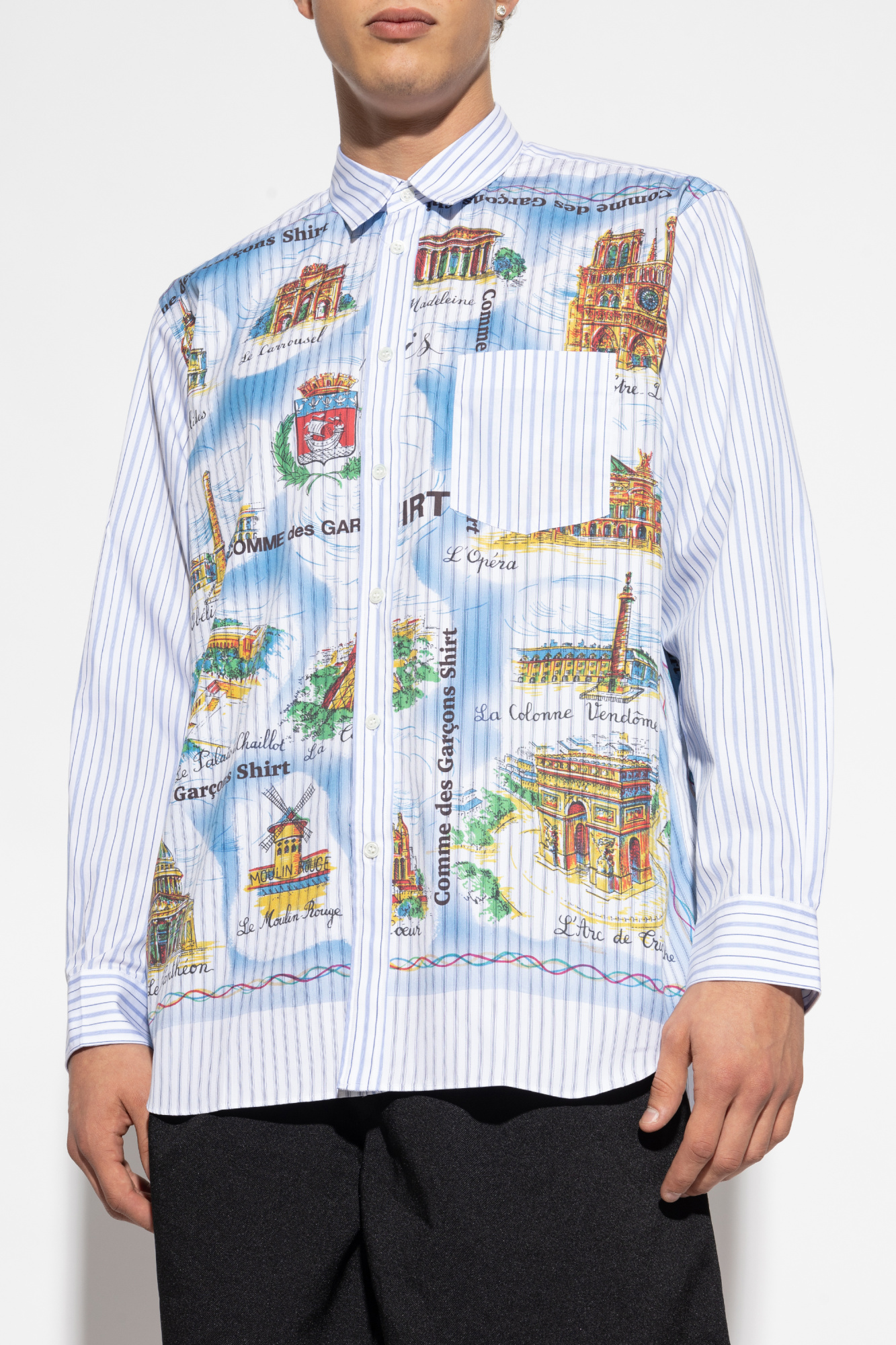 White Shirt with colourful print Comme des Garçons Shirt